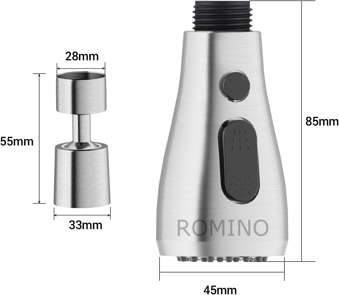 Universal Flexible Faucet Extender For Taps, Tap Extension For Kitchen Sink, Aerators For Water Tap, 360 Degree Rotating Water Faucet For Washbasin - Silver