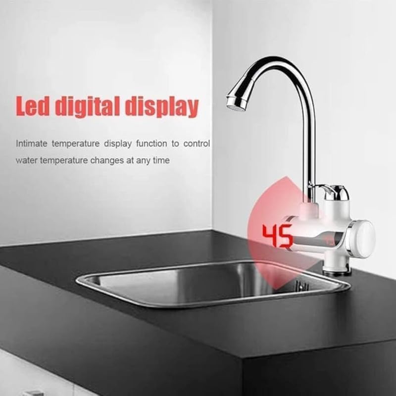 Instant Electric Water Heater Faucet – Tankless Hot Water Heater for Kitchen & Bathroom, Energy-Efficient with Adjustable Temperature Control.