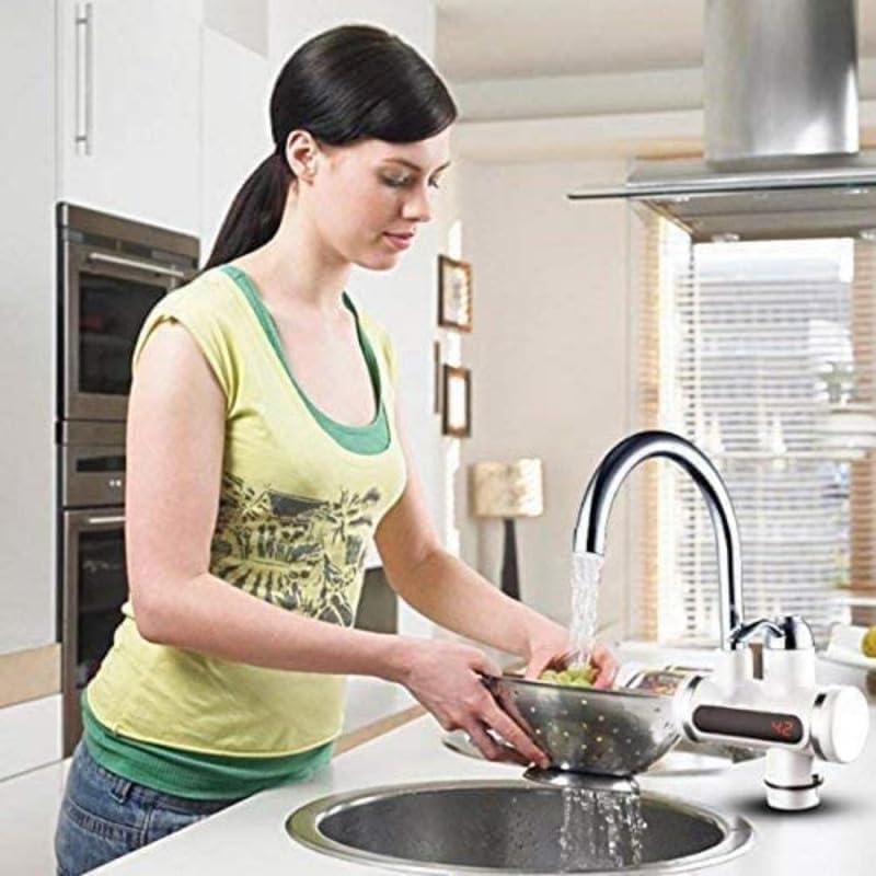Instant Electric Water Heater Faucet – Tankless Hot Water Heater for Kitchen & Bathroom, Energy-Efficient with Adjustable Temperature Control.