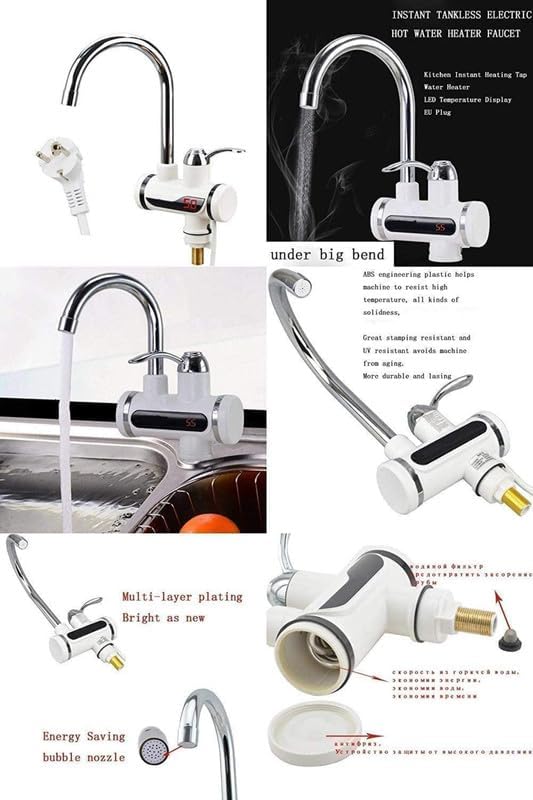Instant Electric Water Heater Faucet – Tankless Hot Water Heater for Kitchen & Bathroom, Energy-Efficient with Adjustable Temperature Control.