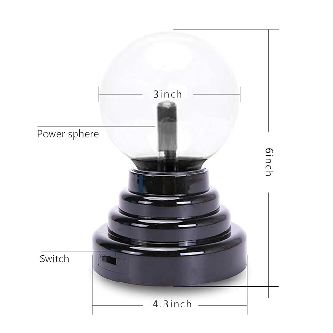 Plasma Ball Light, Touch Sensitive Table Lamp (15 cm, Multicolor)