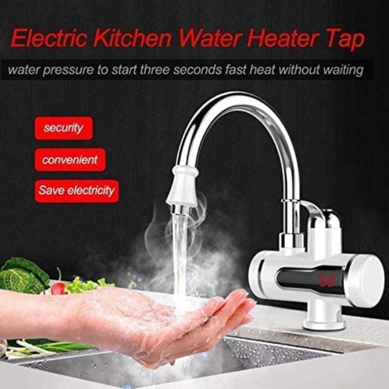 Instant Electric Water Heater Faucet – Tankless Hot Water Heater for Kitchen & Bathroom, Energy-Efficient with Adjustable Temperature Control.