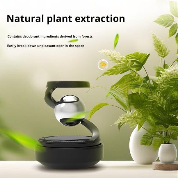 Solar Rotating Car Air Freshener-Refillable Aromatherapy Diffuser & Eco-Friendly Dashboard Air Purifier with Stylish Auto-Rotation, Solar-Powered Fragrance Diffuser for Car Interior