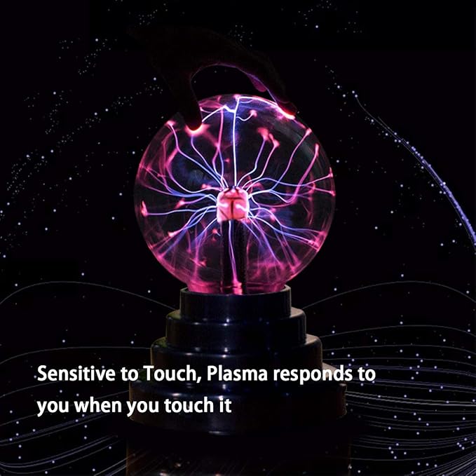 Plasma Ball Light, Touch Sensitive Table Lamp (15 cm, Multicolor)