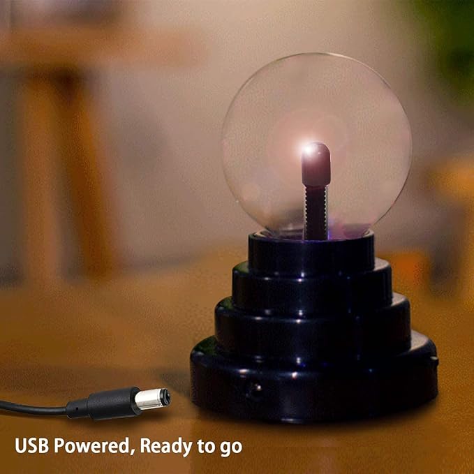 Plasma Ball Light, Touch Sensitive Table Lamp (15 cm, Multicolor)