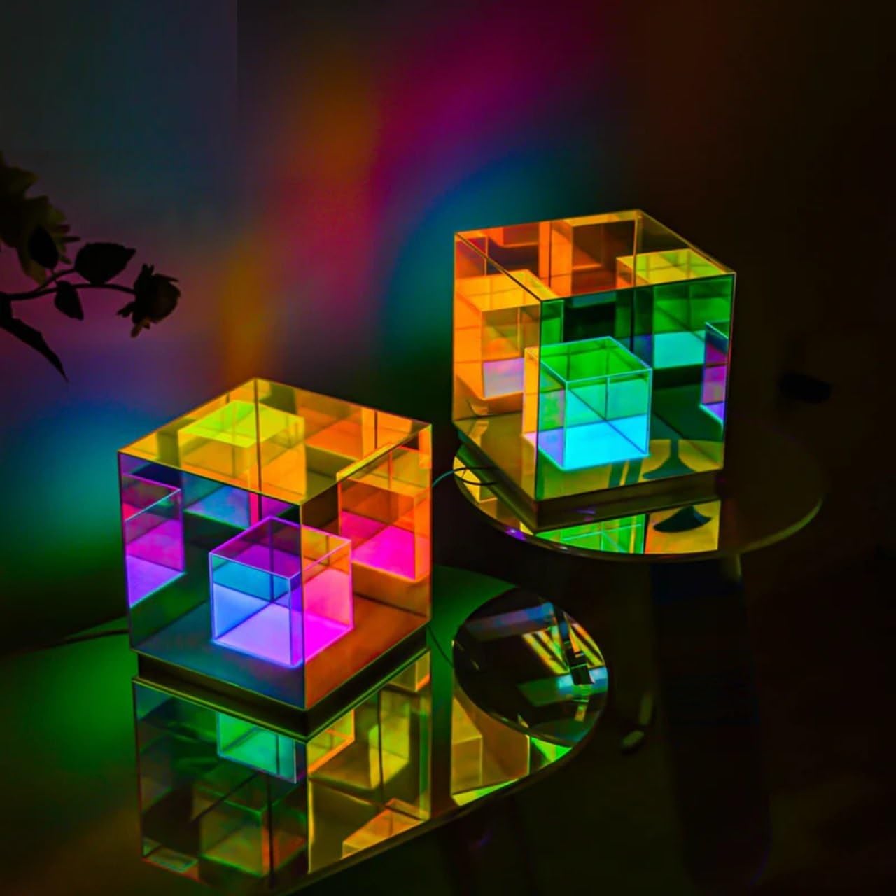Infinity Cube Lamp | Infinity Cube Light | 3D Infinity Cube Lamp | 3D Infinity Cube Light | Table RGB LED Lamp | Table Lamp | 3D Infinity Light | LED Cube Table Lamp | DIY Cube Mirror Lamp