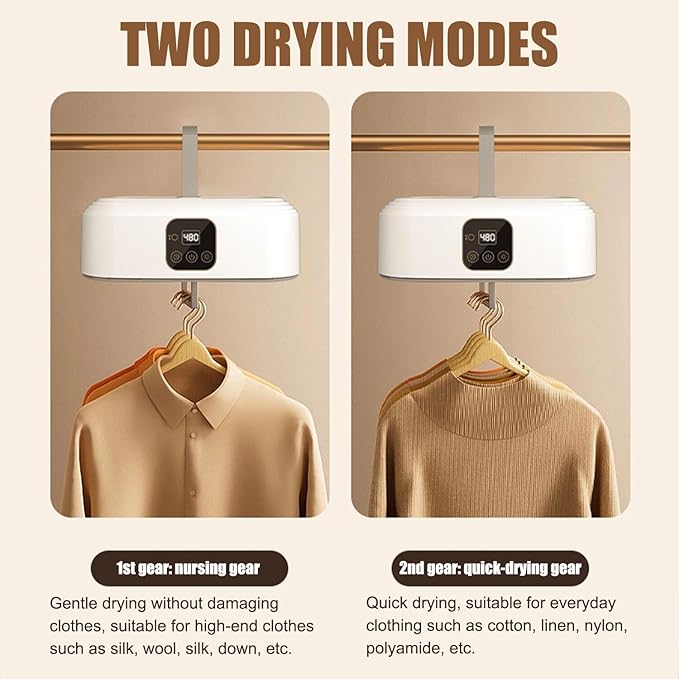 Portable Clothes Dryer On Store For Apartment, RV, Travel - Premium Mini Dryer Machine For Light Clothes, Underwear, Baby Clothes - Foldable With Timer, Sturdy, Quick and Easy To Use