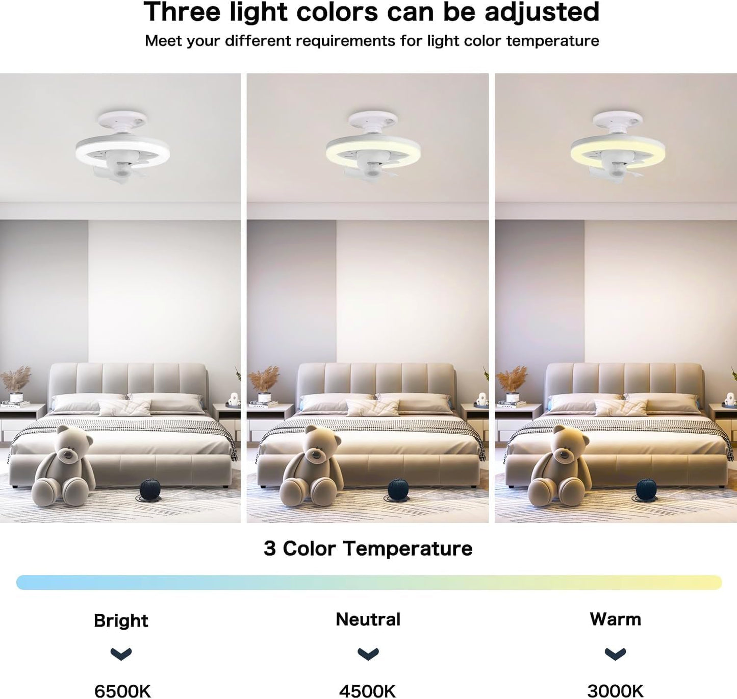 Acrylic Ceiling Fan with Led Lights and Remote control