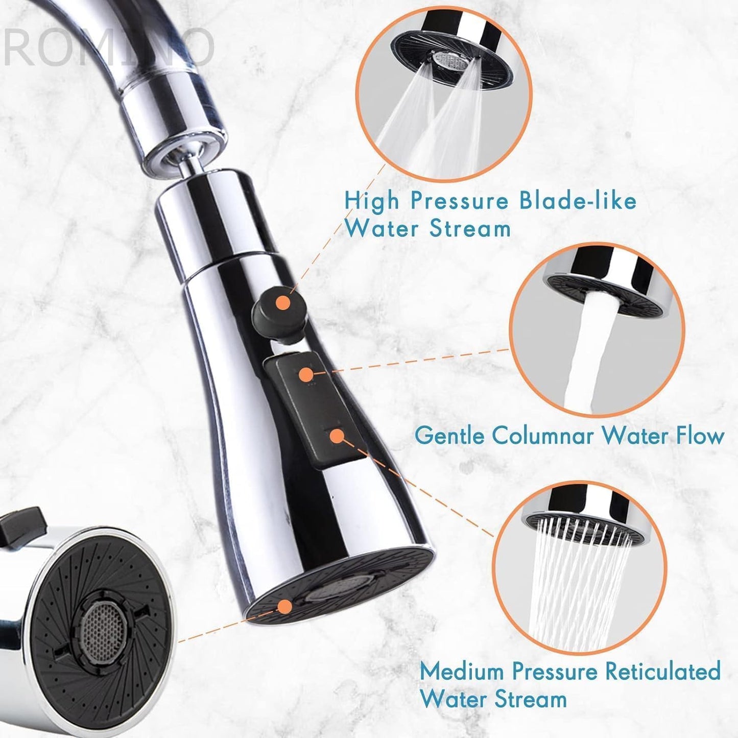 Universal Flexible Faucet Extender For Taps, Tap Extension For Kitchen Sink, Aerators For Water Tap, 360 Degree Rotating Water Faucet For Washbasin - Silver