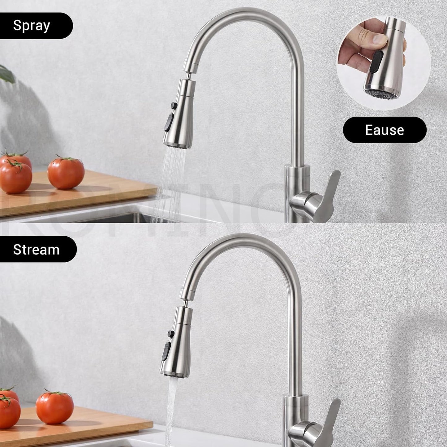 Universal Flexible Faucet Extender For Taps, Tap Extension For Kitchen Sink, Aerators For Water Tap, 360 Degree Rotating Water Faucet For Washbasin - Silver