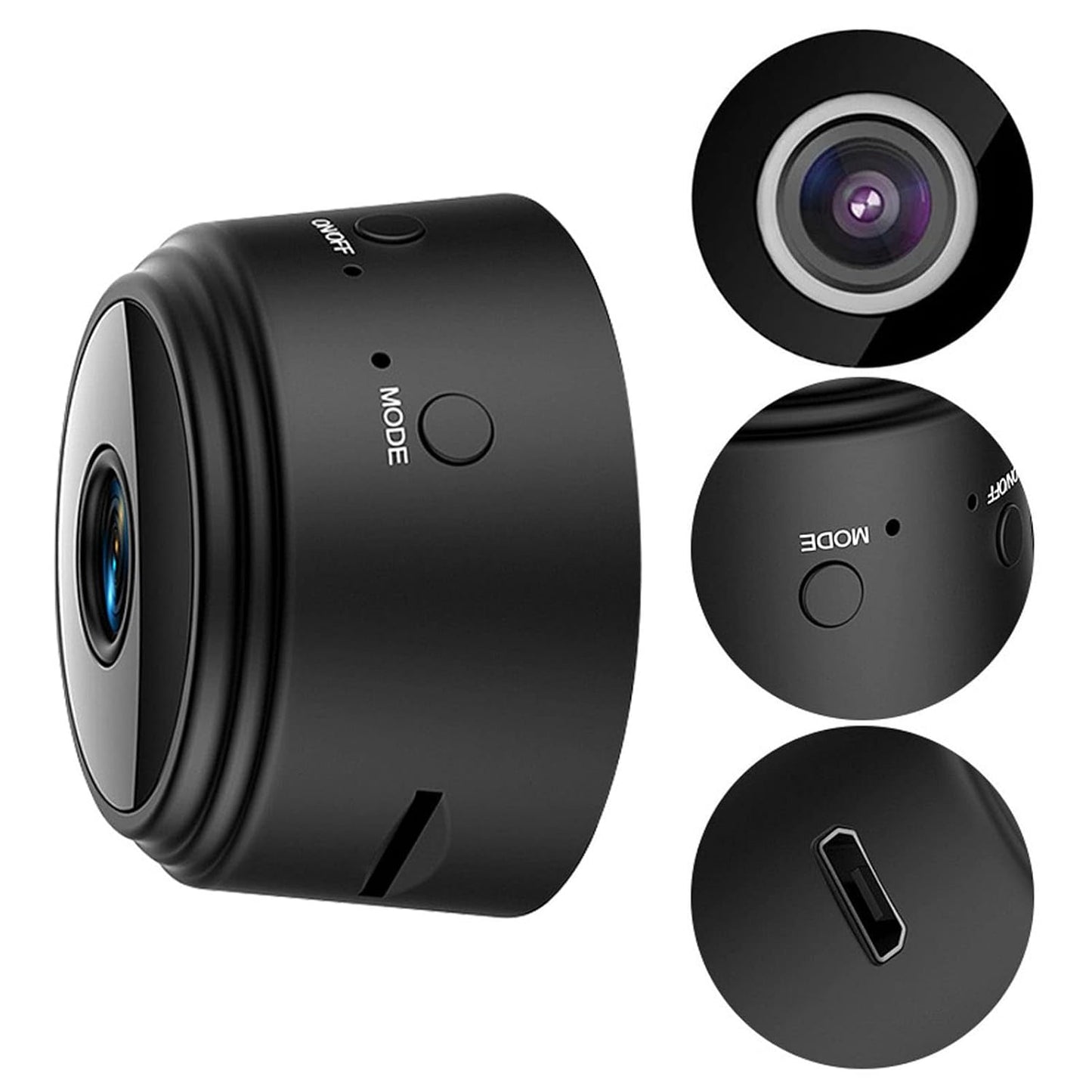 A9 Mini Camera, 1080P HD Wireless WiFi Cameras with Magnetic Back Cover, Covert Baby Nanny Cam with Phone App,Tiny Smart Camera for Indoor Outdoor