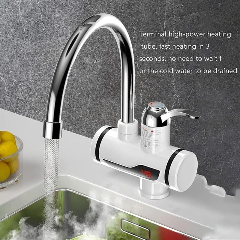 Instant Electric Water Heater Faucet – Tankless Hot Water Heater for Kitchen & Bathroom, Energy-Efficient with Adjustable Temperature Control.