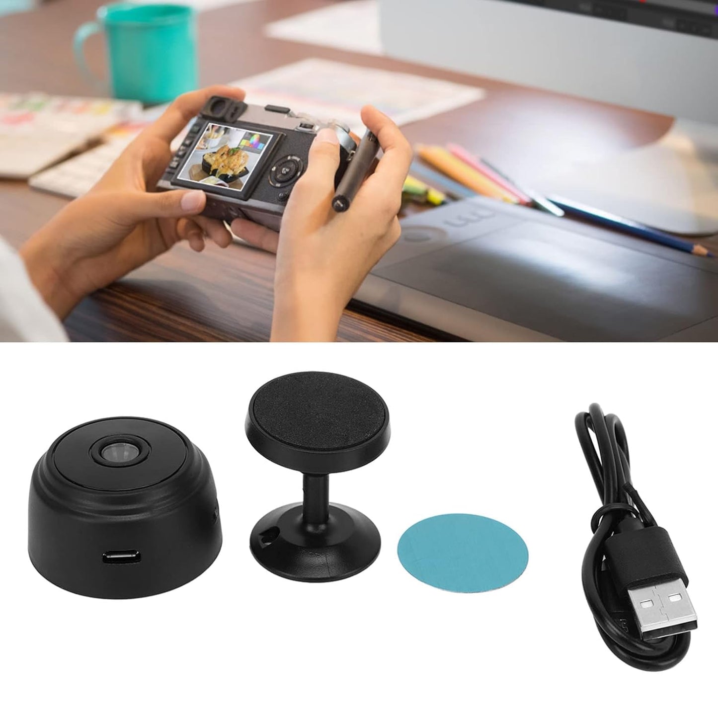 A9 Mini Camera, 1080P HD Wireless WiFi Cameras with Magnetic Back Cover, Covert Baby Nanny Cam with Phone App,Tiny Smart Camera for Indoor Outdoor