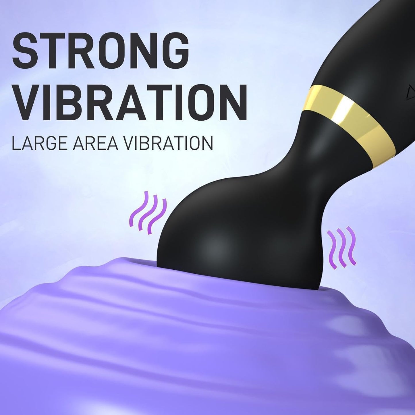 Body Massager For Pain Relief,Personal Body Massager For Women, Ergonomic Electric Handheld Dual Head Massager for Back, Travel-Friendly Massager, Rechargeable Wireless Vibration Mini Massager Black.
