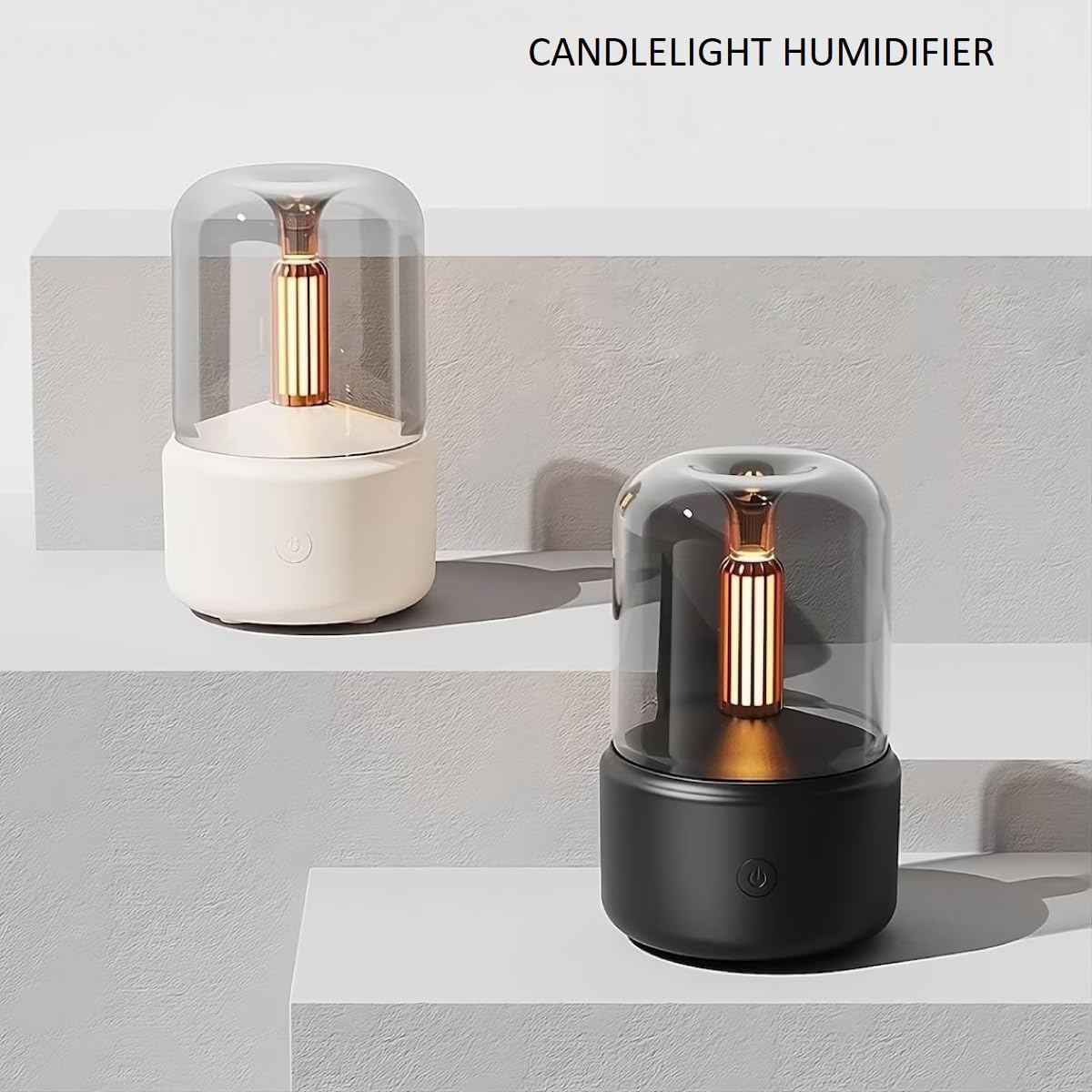 Air Diffuser, Candlelight Humidifier, Portable Essential Oil Diffuser Noiseless Waterless Auto-Off Protection for Spa,Home,Yoga,Office,Bedroom