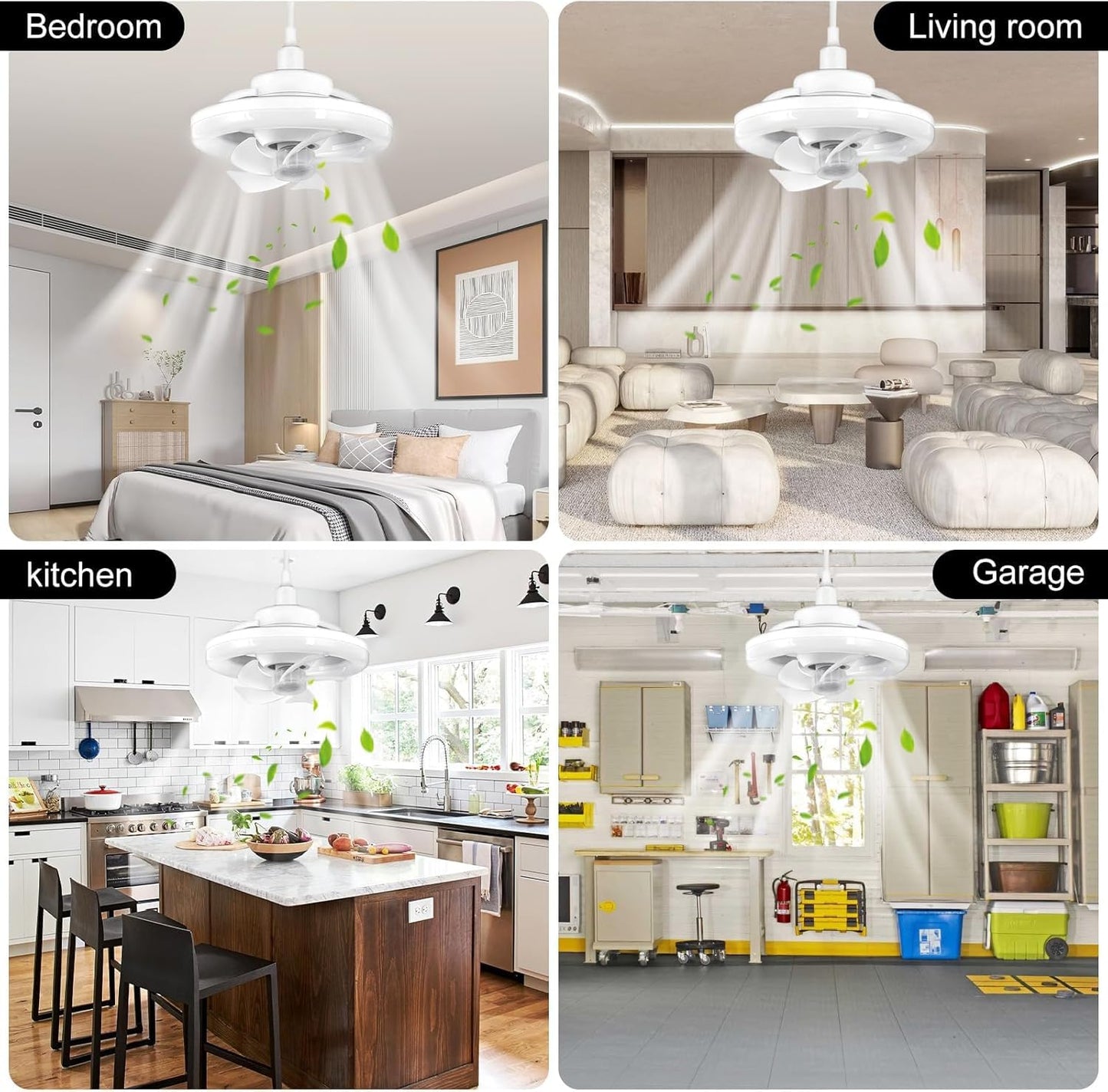 Acrylic Ceiling Fan with Led Lights and  Remote control