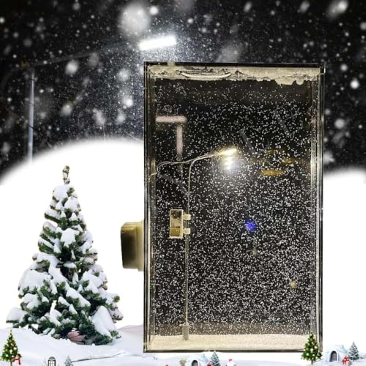 Snowfall Lamp, Street Light Snow Globe, Handmade DIY Snow Scenery Night Light, Christmas Desktop Decor for Birthday, Make Your Own Christmas Night Light, Snowflake Lamp for Family and Kids